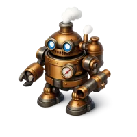 Steam Robot 3D icon
