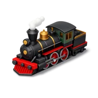 Red Steam Train 3D icon