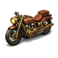 Steampunk Motorcycle 3D icon