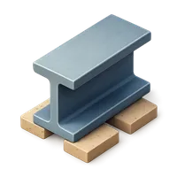 Steel beam 3D icon
