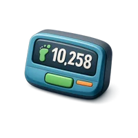 Blue Step Counter 3D icon