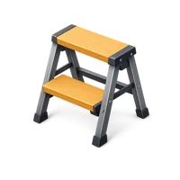 Blue Step Stool 3D icon