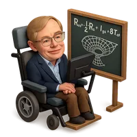 Stephen Hawking 3D icon