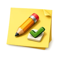 Yellow Sticky note 3D icon