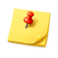 Amber Sticky note 3D icon
