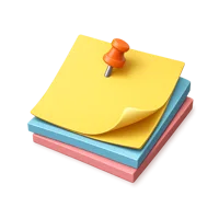Yellow Sticky Notes 3D icon