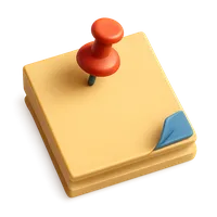 Sticky note 3D icon