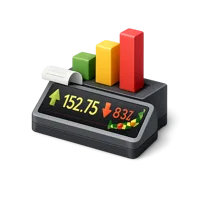 Red Stock Ticker 3D icon