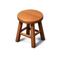 Brown Stool 3D icon