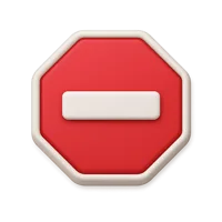Stop Sign 3D icon