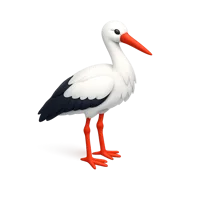 Red Stork 3D icon
