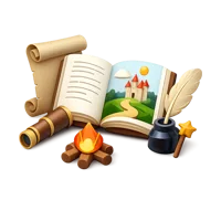 Amber Storytelling 3D icon