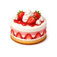Strawberry Cake 3D icon