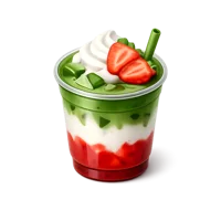 Strawberry Matcha 3D icon