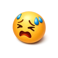 Stressed Face 3D icon