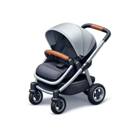 Blue Stroller 3D icon