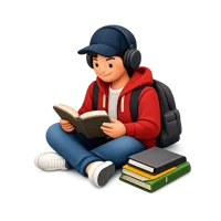 Red Student 3D icon
