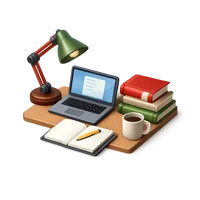 Red Study 3D icon