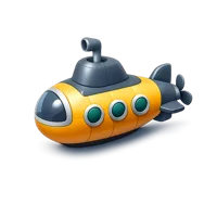 Amber Submarine 3D icon