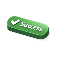 Success Button 3D icon