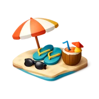 Summer 3D icon