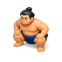 Orange Sumo 3D icon