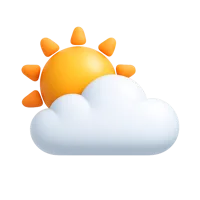 Sun Cloud 3D icon
