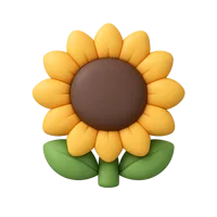 Sunflower 3D icon