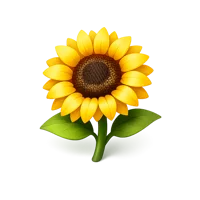 Yellow Sunflower 3D icon