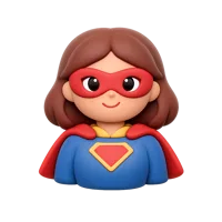 Superhero Woman 3D icon