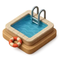 Swimming pool 3D icon