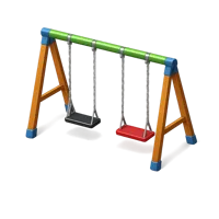 Brown Swing Set 3D icon