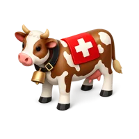 Swiss Cow 3D icon