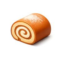 Orange Swiss Roll 3D icon