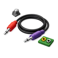 Synth Patch Cable 3D icon