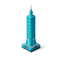 Teal Taipei 101 3D icon