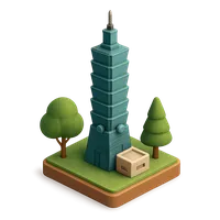Taipei 101 3D icon