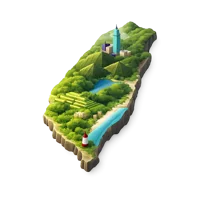 Green Taiwan 3D icon