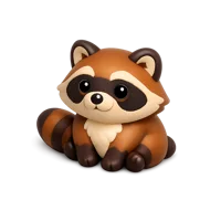 Brown Tanuki 3D icon