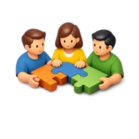 Teamwork 3D icon