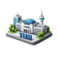 Blue Technical University of Munich 3D icon