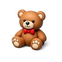 Orange Teddy Bear 3D icon