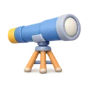 Telescope 3D icon