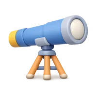 Telescope 3D icon