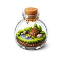 Terrarium Bottle 3D icon