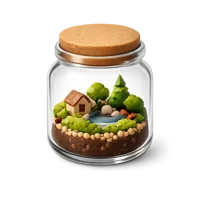 Terrarium Jar 3D icon