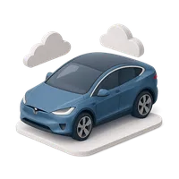 Tesla Model X 3D icon