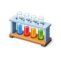 Blue Test Tube Rack 3D icon