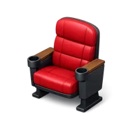 Red Theater Seat 3D icon