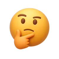 Thinking Face 3D icon